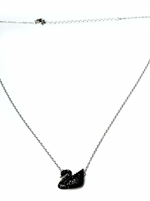 EXCLUSIVE Black SWAN PURE SILVER  CHAIN