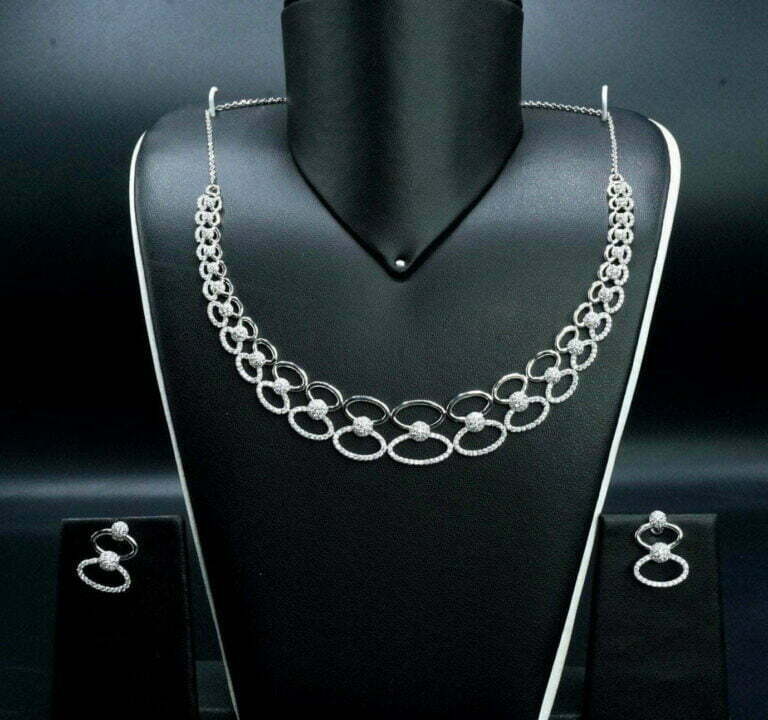 Infinity solitaire necklace set - Image 2