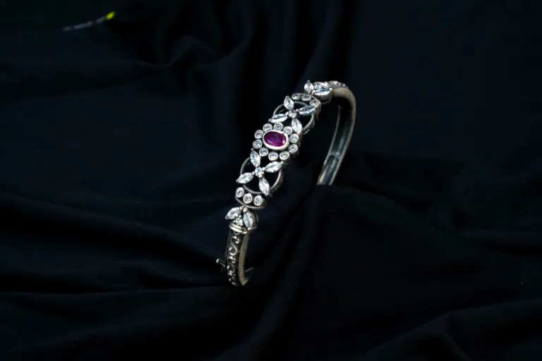 Antique Oxidize Silver Kada