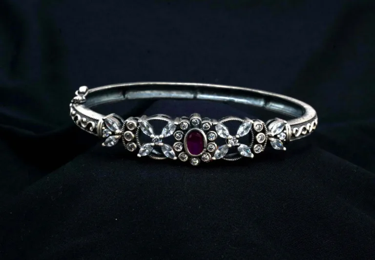 Antique Oxidize Silver Kada - Image 2