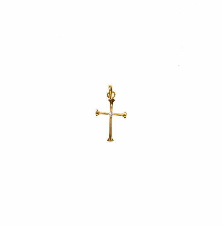 Gold plated Jesus Cross pendant