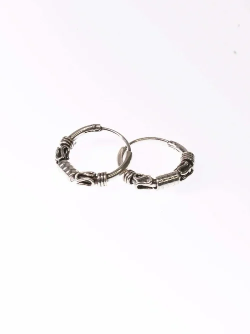 Pure silver oxidise bali ring
