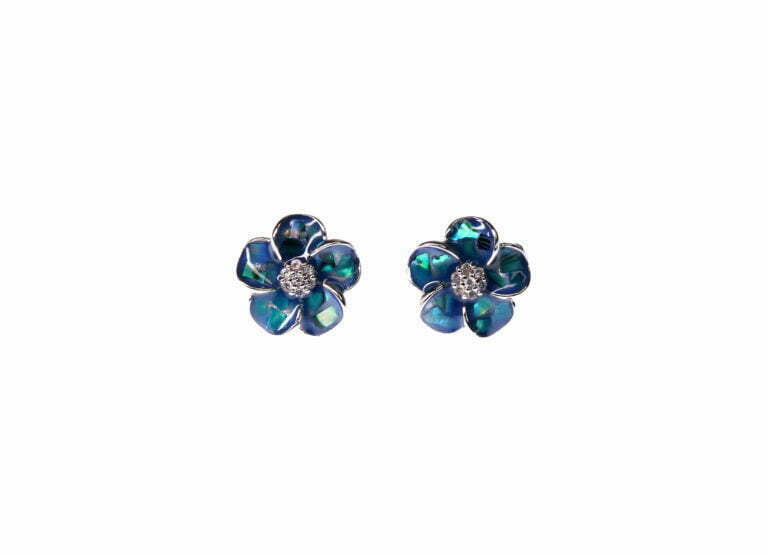 Blue flower stud