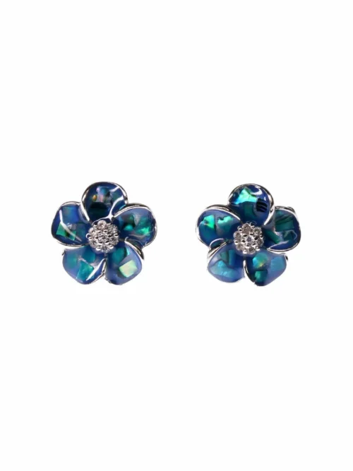 Blue flower stud