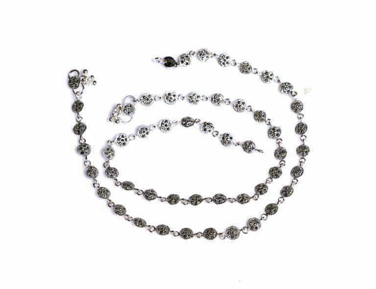 Marcasite stone designer single anklet