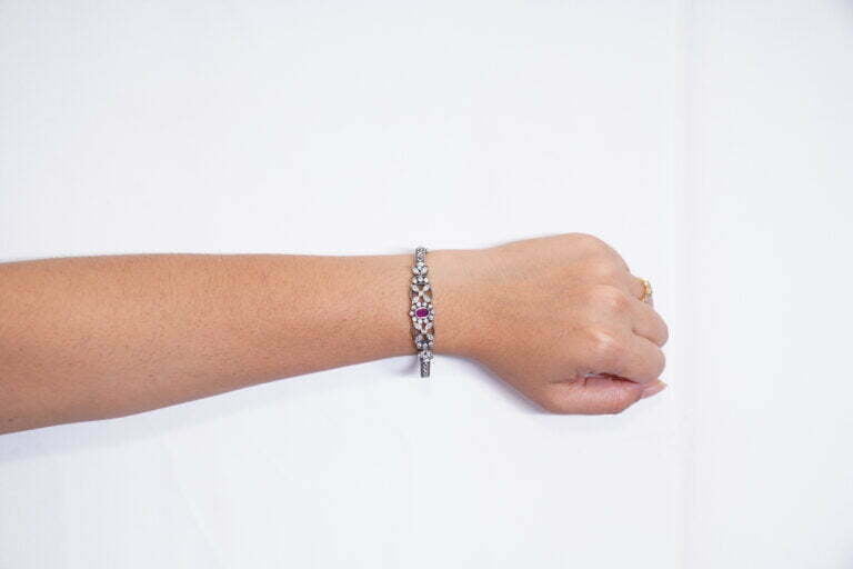 Antique Oxidize Silver Kada - Image 3