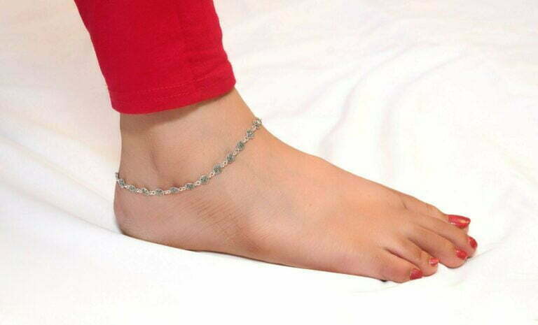 Marcasite stone designer single anklet - Image 2