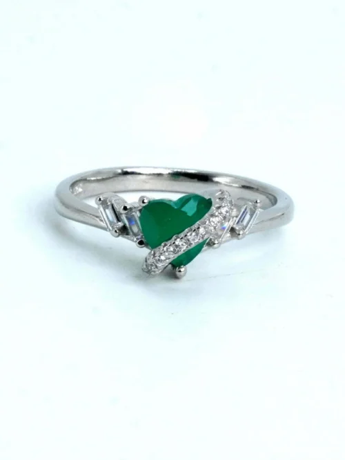 Green Heart Designer Ring