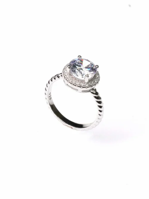 Halo Solitaire Ring