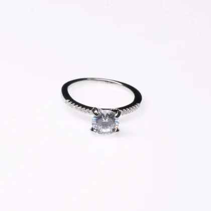 Solitaire White Stone Ring