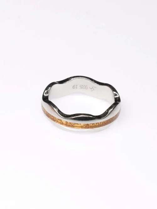 Pure Silver Glitter Band Ring