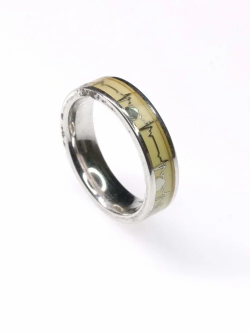 Glow Heart Rate Pure Silver Ring