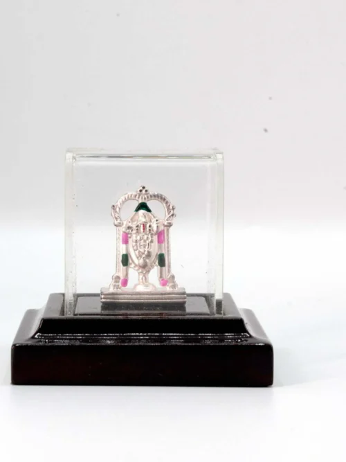 Pure Silver Tirupati Idol Show Piece in Wooden box
