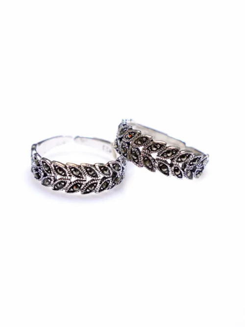 Pure Silver Leaf Design Toe Ring