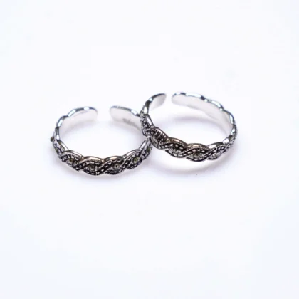 Spiral Marcasite Toe Ring