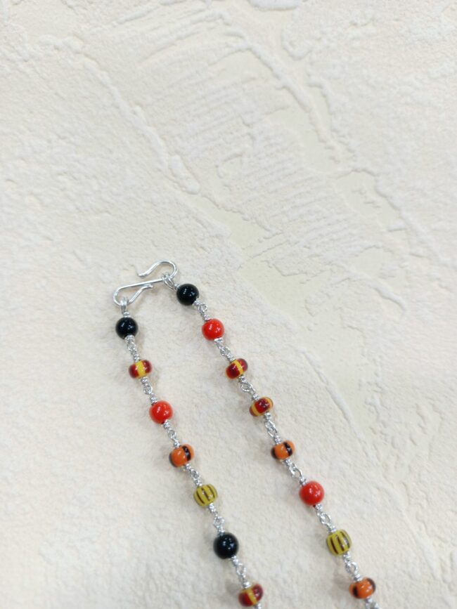 Pure Silver Drishti multibead Mani Baby Chain - Image 3