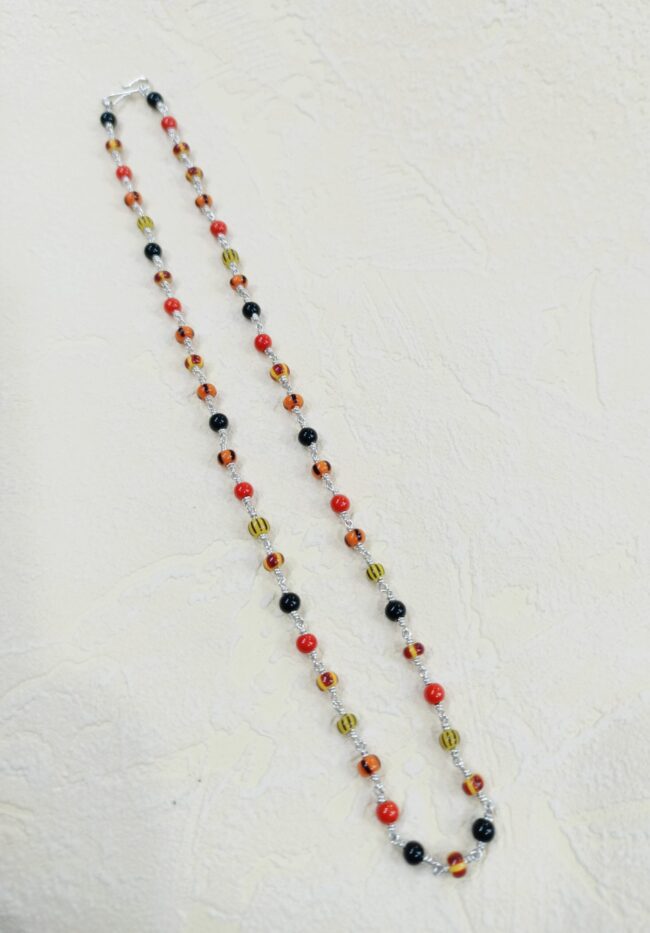Pure Silver Drishti multibead Mani Baby Chain - Image 2