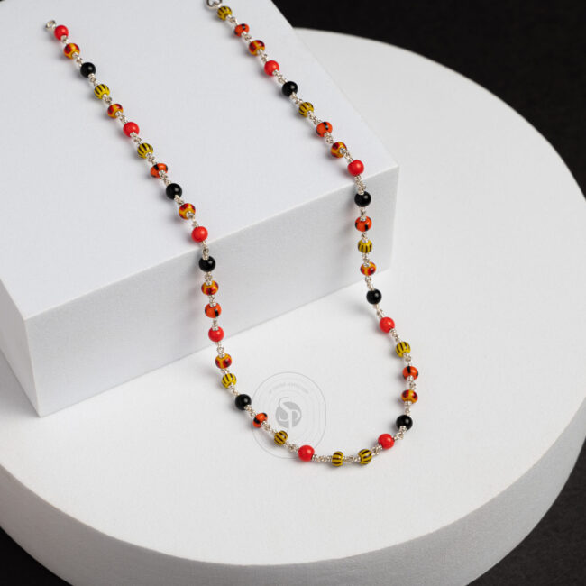 Pure Silver Drishti multibead Mani Baby Chain