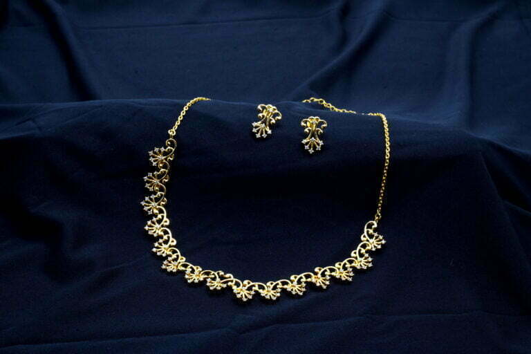 Nakshatra designer gold plated necklace set - Image 2