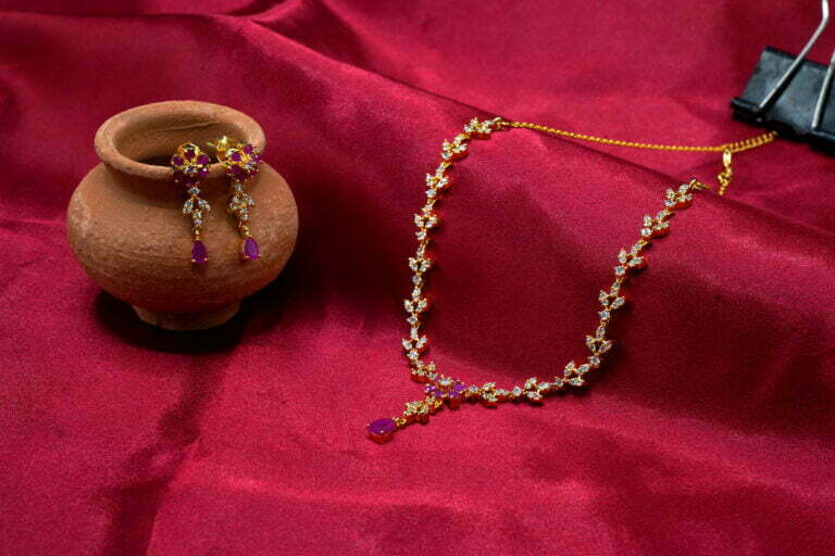 Gold plated casting flower set