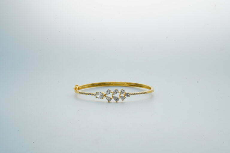 Gold Plated Pure Silver classy Kada - Image 2
