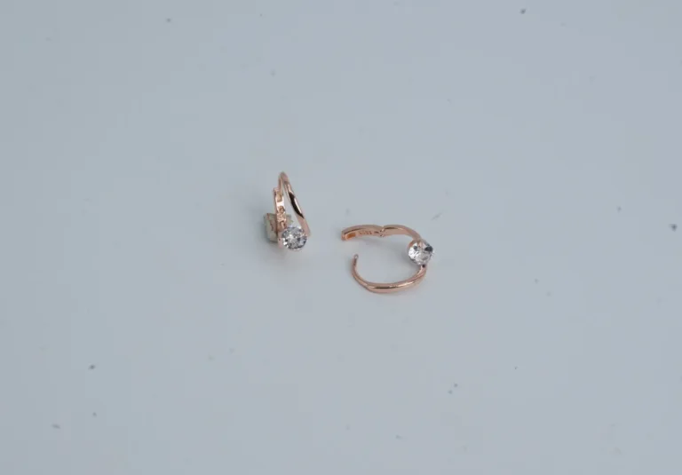 Rose gold pure silver baali earings - Image 2