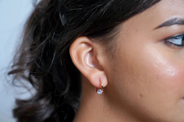 Rose gold pure silver baali earings - Image 3