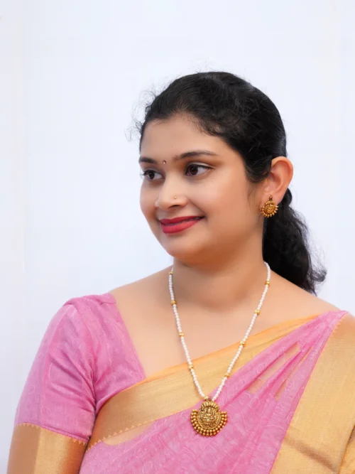 Antique Finish sterling Pure silver laxmi necklace set