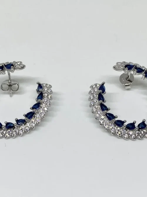 Marquise shape blue designer stud