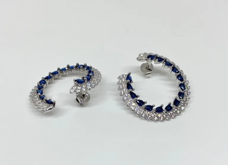 Marquise shape blue designer stud - Image 2