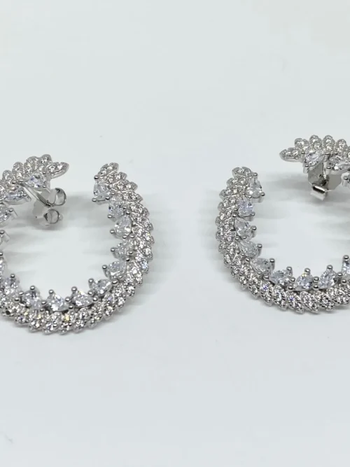 Marquise shape diamond designer stud