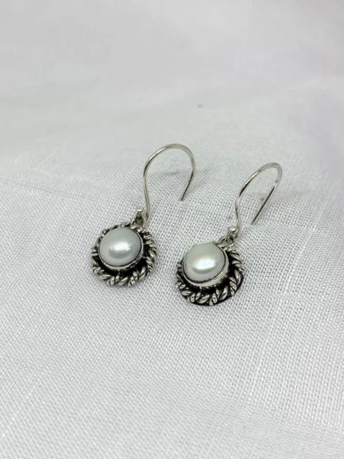 pearl little silver earring