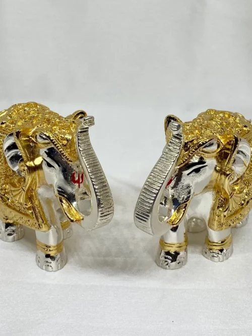 Silver Plated Elephant wax Idol
