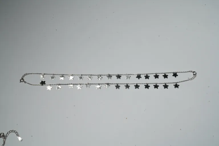 Pure Silver Star droplet silver trendy payal - Image 2