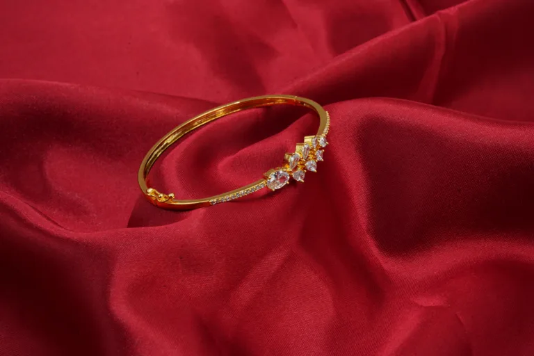 Gold Plated Pure Silver classy Kada - Image 4