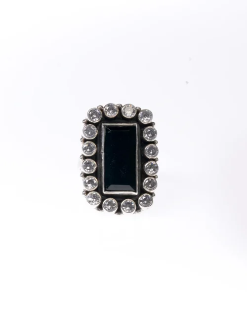 Exclusive divine black cutstone ring