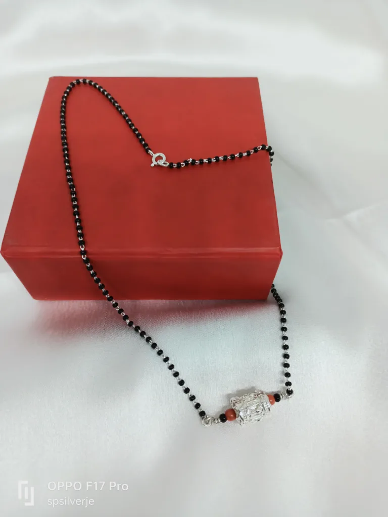 Dumbro designer silver  mangalsutra