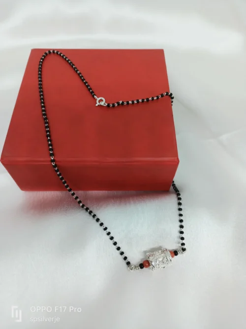 Dumbro designer silver  mangalsutra