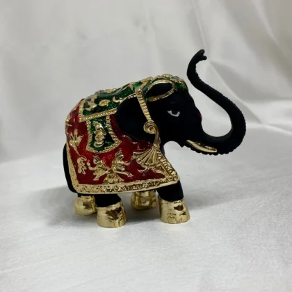 silverPlated Elephant Idol for Showpiece black finish