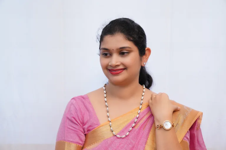 Pure Silver plain bead single line  Bormala - kolhapur special jewellery