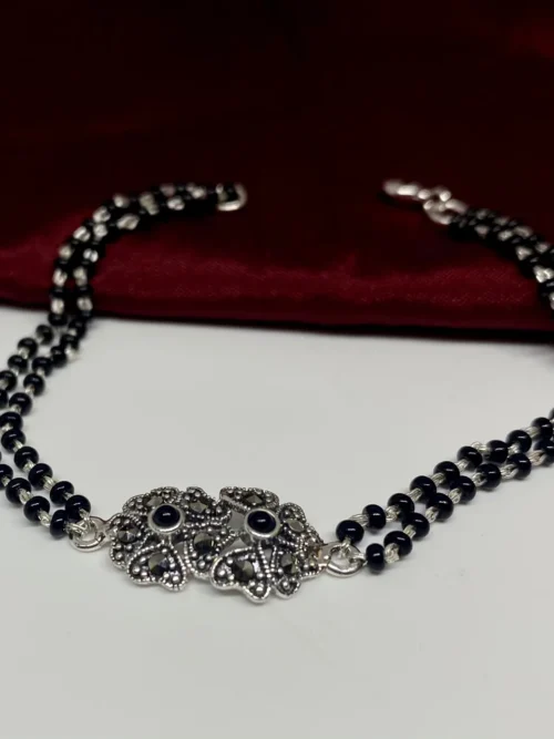 Pure Silver Double line hand Mangalsutra