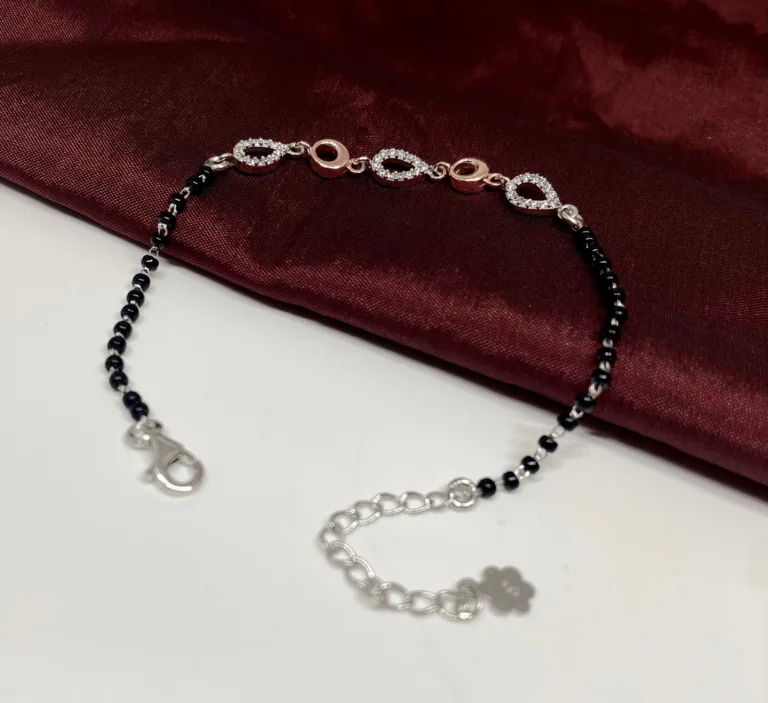 Sterling Silver RoseGold Hand Mangalsutra