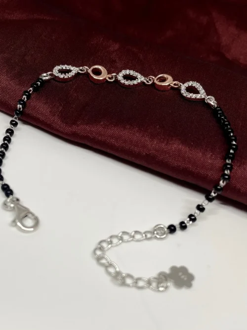 Sterling Silver RoseGold Hand Mangalsutra