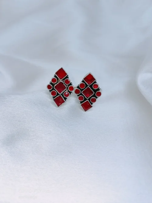 Ruby CutStone 925 sterling Silver Toe Ring
