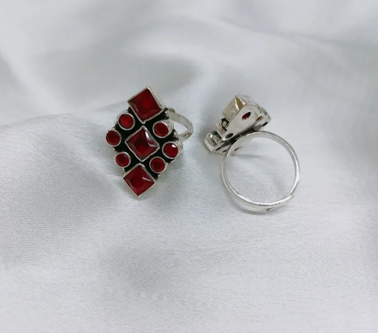 Ruby CutStone 925 sterling Silver Toe Ring - Image 2