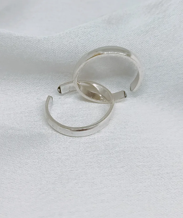 Sterling Silver Plain Band Adjustable Toe Ring
