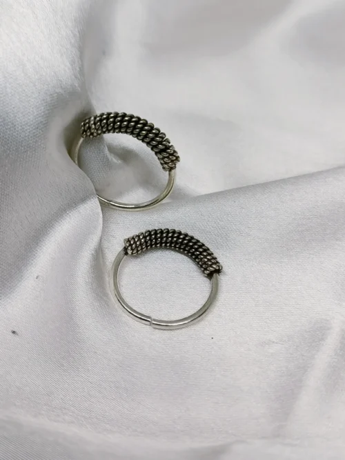 Pure Silver oxidized Designer thinToe Ring