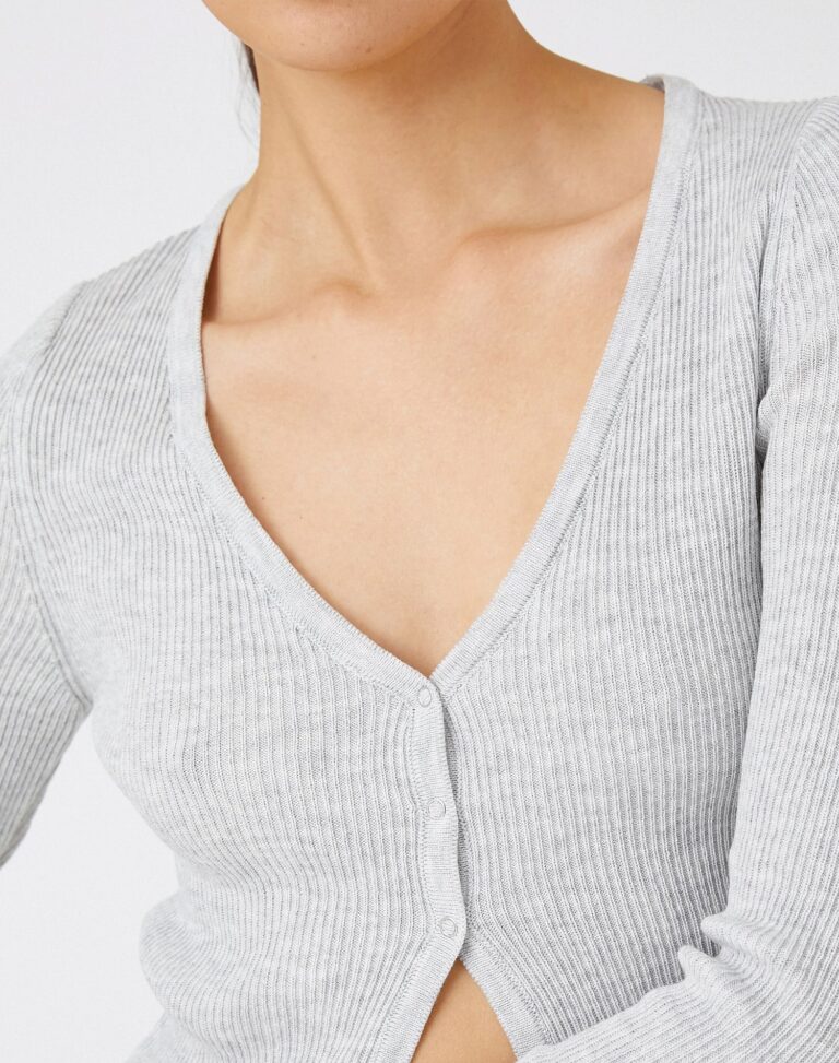 Knitwear Cardigan Slim Fit with Snap Fastener - Image 5