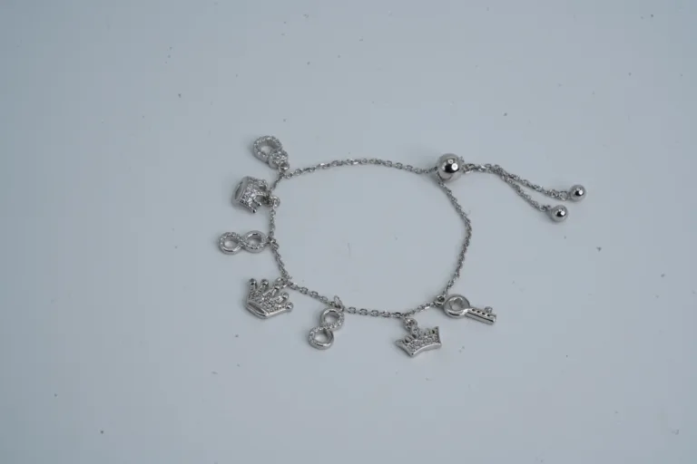 Silver charm bracelet