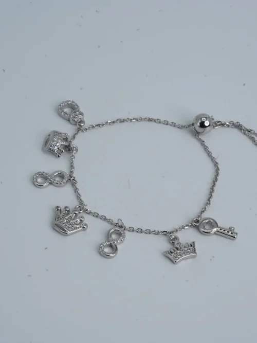 Silver charm bracelet